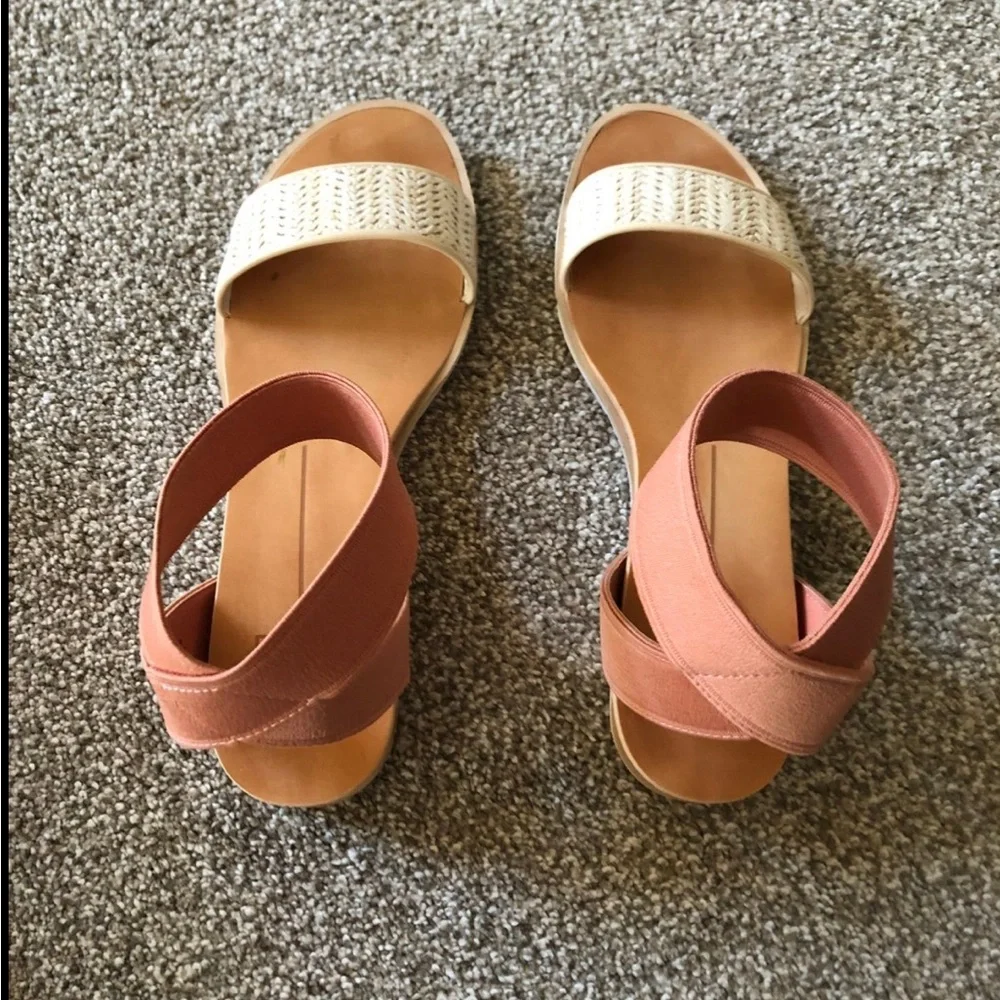 Dolce Vita Pink and Cream Sandals - Picture 3 of 3